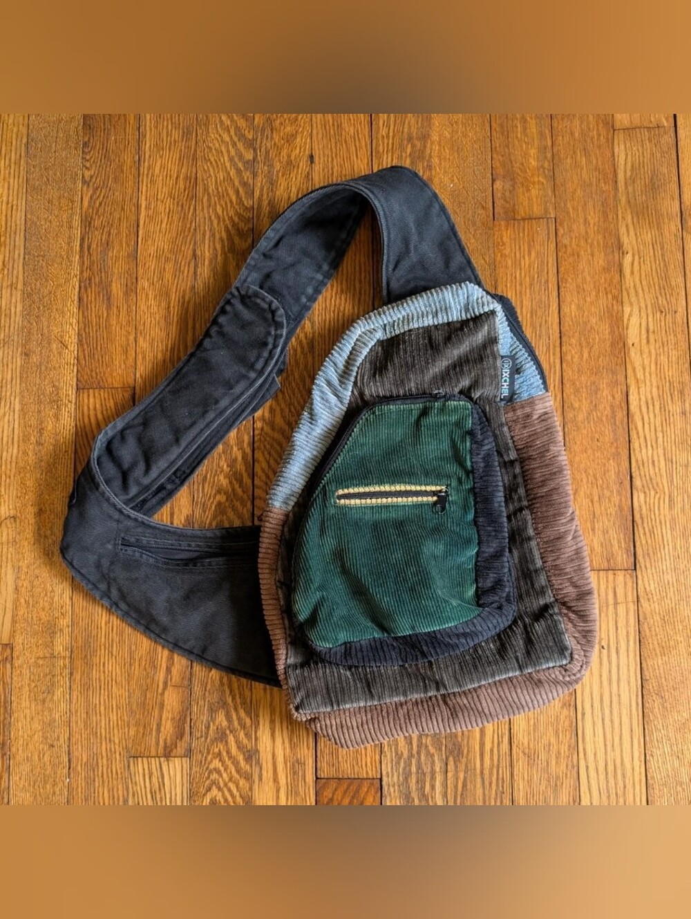 Vintage 90's IXCHEL Corduroy Sling Bag